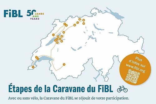 Une carte de la Suisse avec des stations indiquées