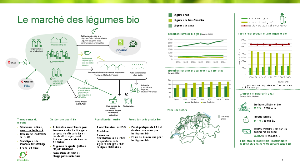 Le marché des légumes bio en un coup d’œil