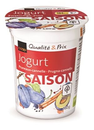 Un yaourt aux prunes avec le label Hautes-Tiges Suisse