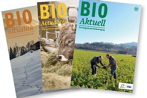 Trois Pages de Couverture de Bioactualités dans les trois langues