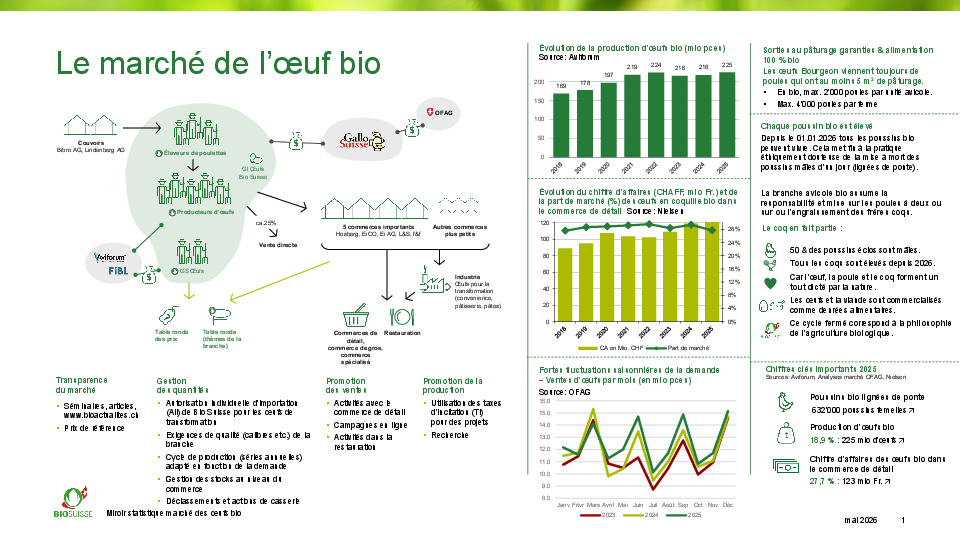 Le marché d’œufs bio en un coup d’œil