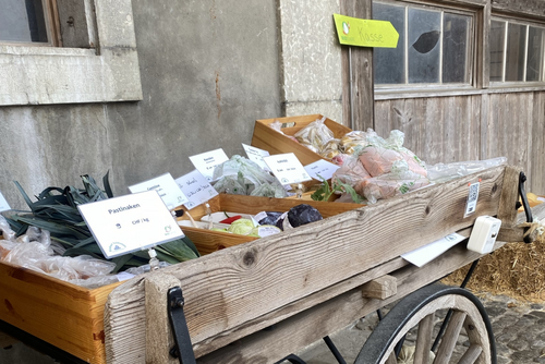 De produits et des prix sur une voitures en bois