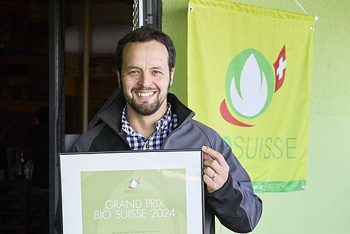 Ignace Berret détient le certificat de vainqueur du Grand Prix Bio 2024.