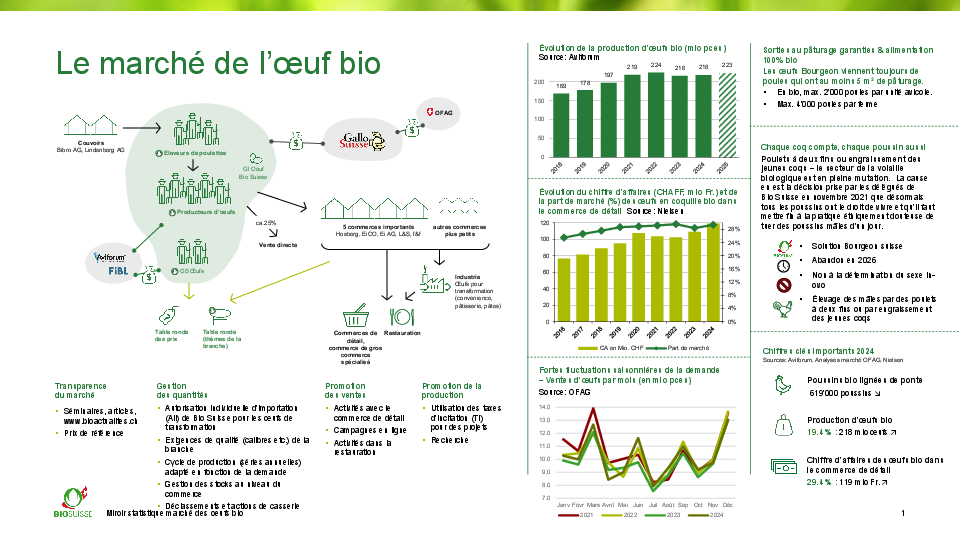 Le marché d’œufs bio en un coup d’œil