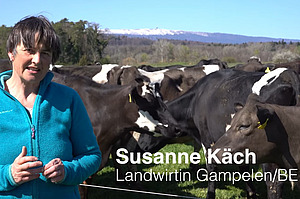 L'agricultrice Susanne Käch nous parle de la gestion des pâturages dans son exploitation laitière.