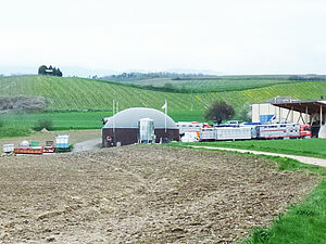 Un digesteur à biogaz.