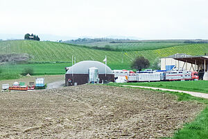 Un digesteur à biogaz.