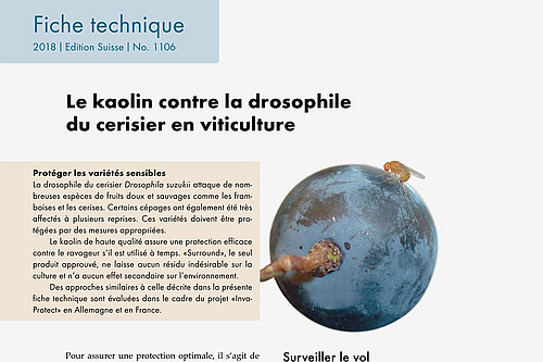 Page de couverure de la fiche technique