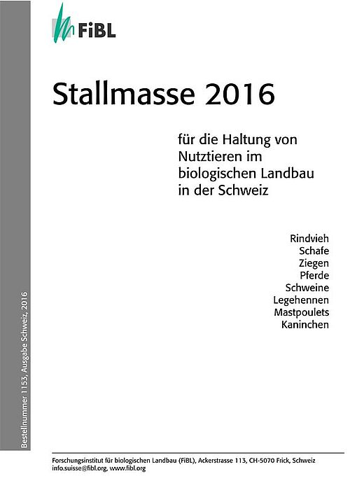 [Translate to Französisch:] Titelseite der Stallmasse 2016