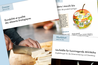 Diverses publications du FiBL en allemand, français et italien.