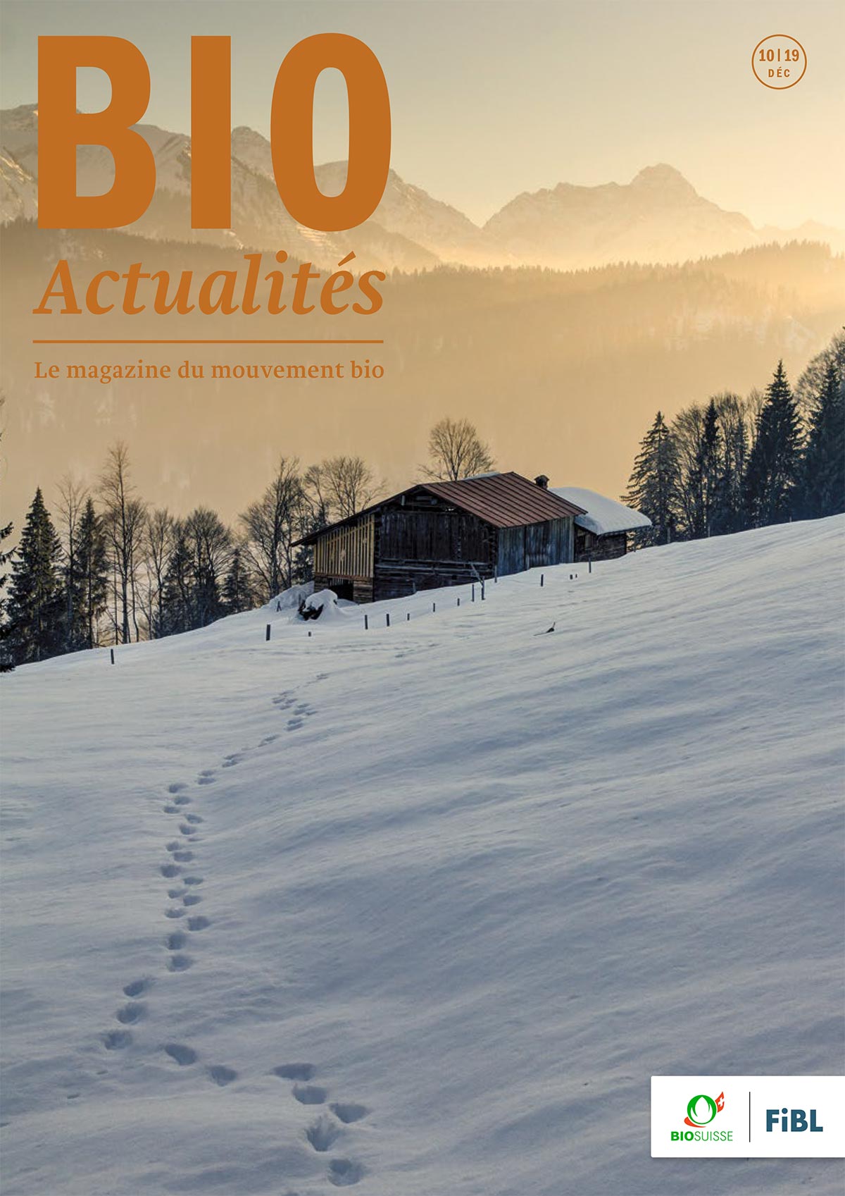 Couverture du Bioactualités 10|2019 - paysage d'hiver